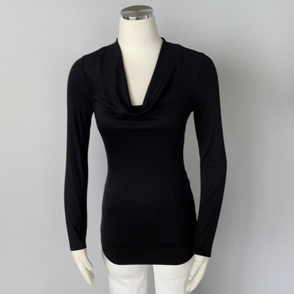 NWT WHBM Draped Neck Jersey Top XXS - Picture 4 of 16